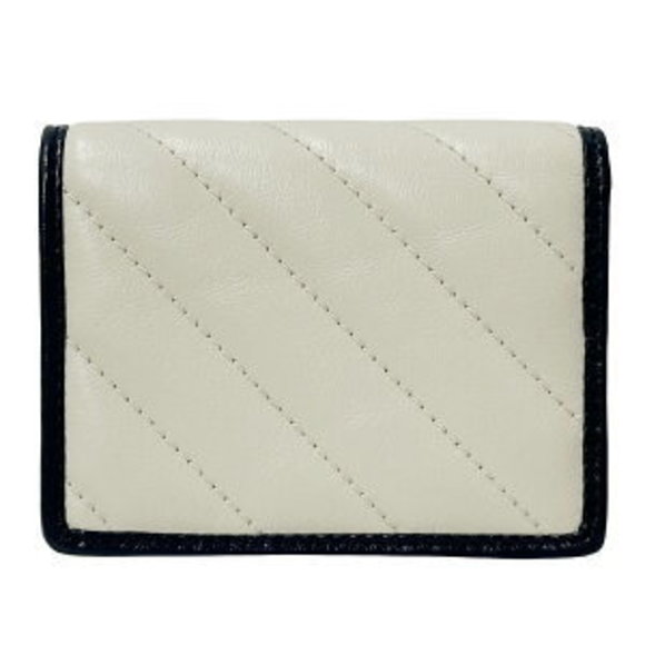 Gucci Marmont Bifold Quilted White Wallet Leather Blue Navy - Picture 1 of 9